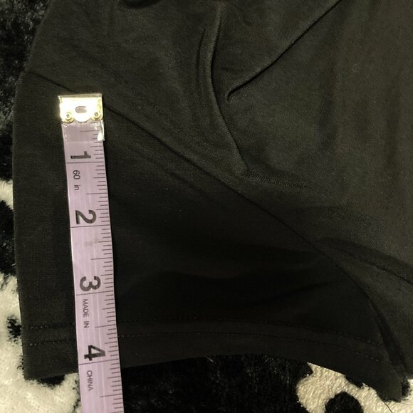 TOWN & COUNTRY Black cowl neck short-sleeve top ~ Stretchy MEDIUM LARGE shirt - Picture 10 of 13